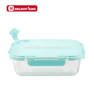 Glass Food Container with Leakproof Side-pulling Vent Lid